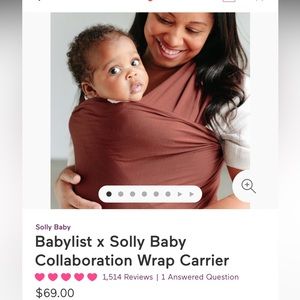 Solly Baby Wrap in limited edition color Rhubarb